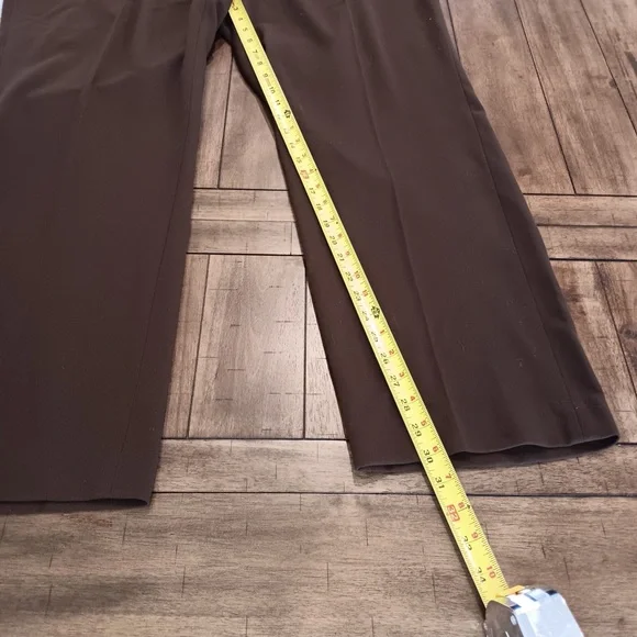 Lauren Ralph Lauren Trouser Pants 22W Brown Womens Straight Wool Suede Details